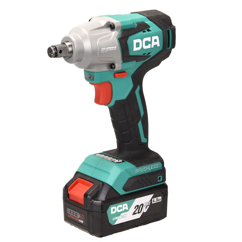 DCA 20V Brushless Impact Wrench 320nm Kit With 4.0Ah*2 & Charger