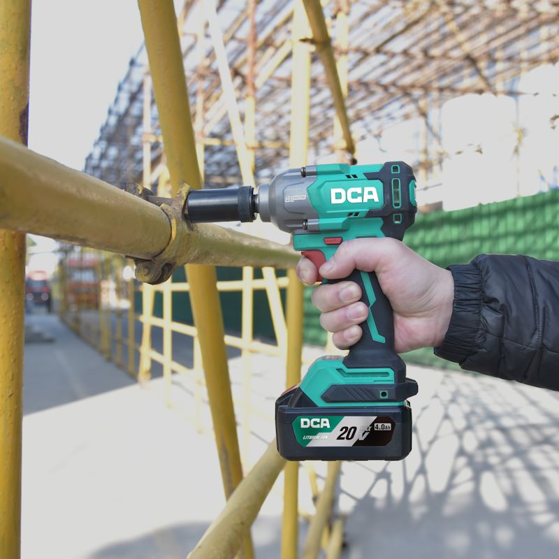 DCA 20V Brushless Impact Wrench 488nm Kit With 4.0Ah*2 & Charger