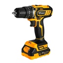 DEKO TOOLS 20V CORDLESS IMPACT DRILL, Max. Torque: 40N.m Torque Settings: 18+3 No-load Speed: 0-350/0-1350rpm Chuck Size: 3/8" (0.8-10mm).