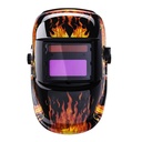 Welding Helmet Orange And Black Skull, DEKO Tools