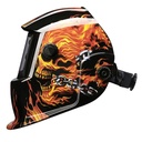 Welding Helmet Orange And Black Skull, DEKO Tools