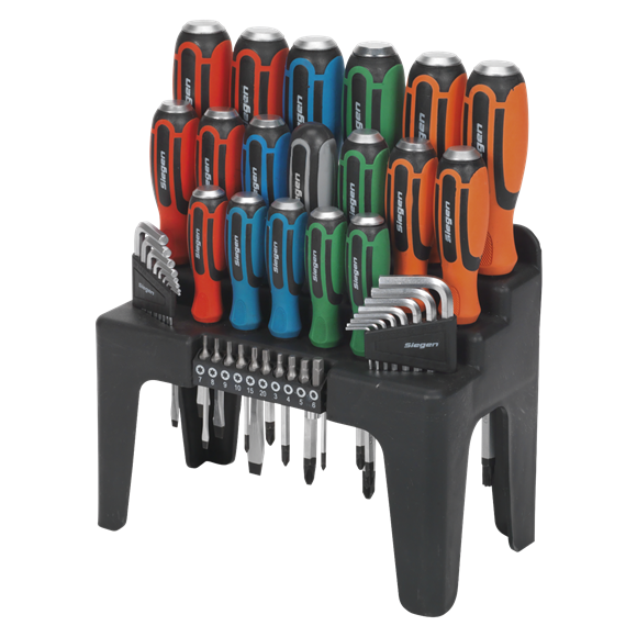 Hammer-Thru Screwdriver, Hex Key & Bit Set 44pc