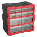 Cabinet Box 12 Drawer - Red/Black