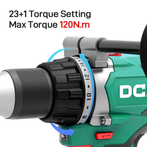 DCA 20V 13mm Cordless Brushless Driver Drill 120nm With Handle (Tool Only)