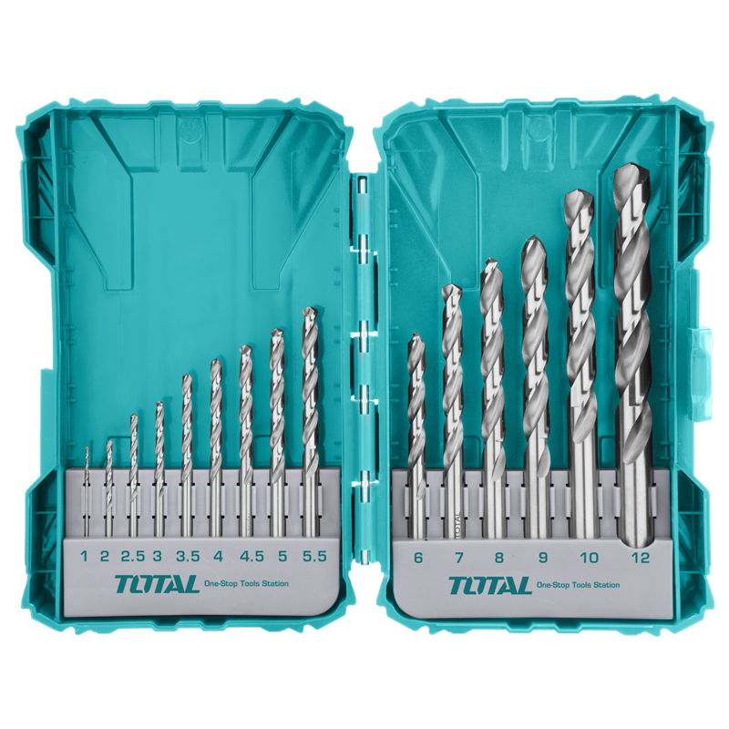 HSS Drill Bits M2 Set 15Pcs, TOTAL TOOLS