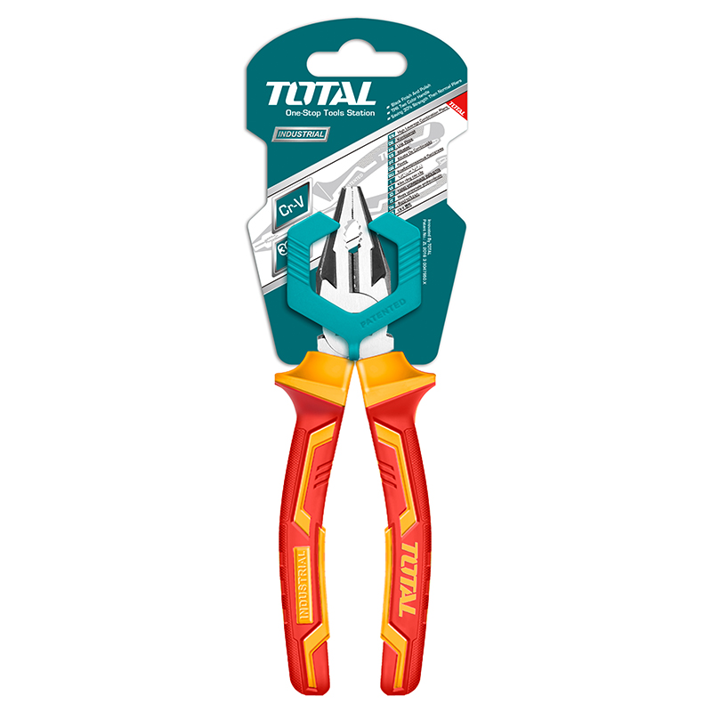 Insulated Combination Pliers 200mm (8"), TOTAL TOOLS