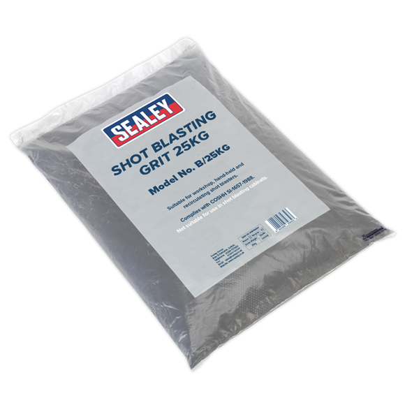 Shot Blasting Grit 25kg Bag, SEALEY UK