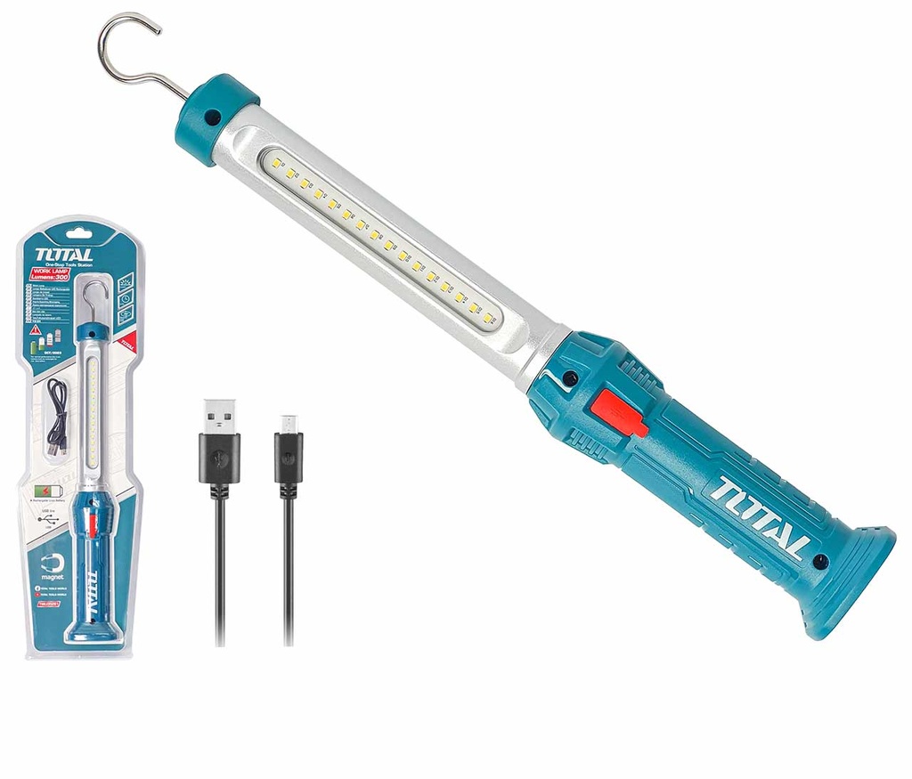 Work Lamp With Rechargeable Li-Polymer Battery, TOTAL TOOLS