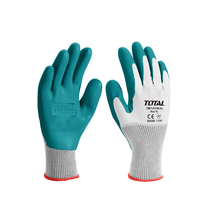XL Latex Coated Gloves, TOTAL TOOLS