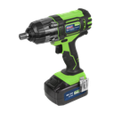 400Nm Cordless Impact Wrench 18V 3Ah Li-ion 1/2"Sq Drive Hi-Vis, SEALEY UK