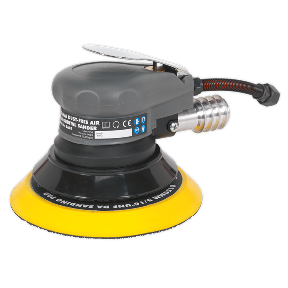 Air Palm Orbital Sander Ø150mm Dust-Free, SEALEY UK