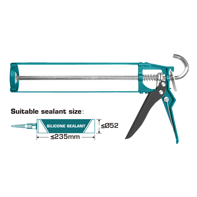 Caulking Gun With Needle 9" Aluminum, TOTAL TOOLS