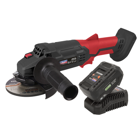 Cordless Angle Grinder Kit Ø115mm 20V 4Ah, SEALEY UK