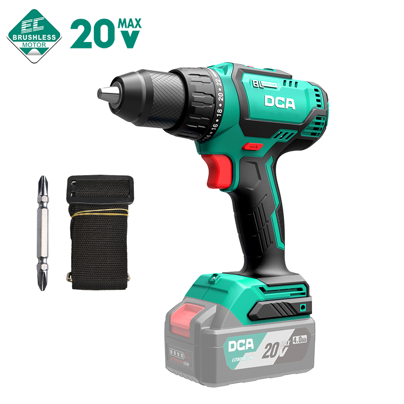 DCA 20V 13mm Cordless Brushless Driver Drill 50nm (Tool Only)