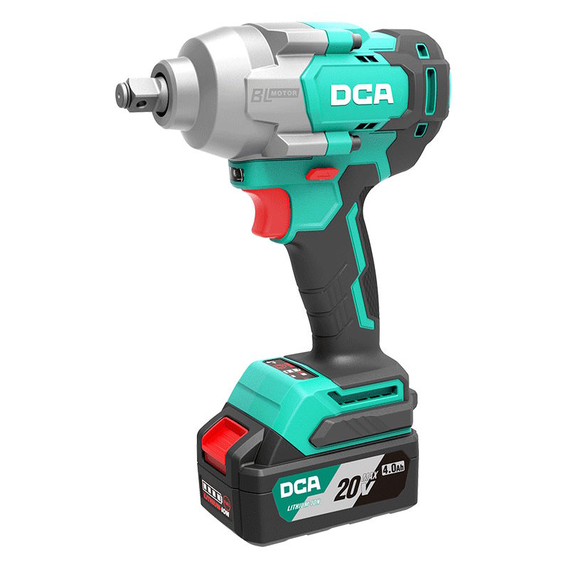 DCA 20V Brushless Impact Wrench 488nm Kit With 4.0Ah*2 & Charger