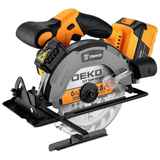 [DKCS20Q1Y-5S3] DEKO Tools 20V Cordless Circular Sawwith 1 pc 3.0Ah Lithium-Ion Battery and 1 pc Charger