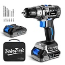 DEKO Tools Brushless Drill with 2 pc
2.0Ah Lithium-ion Battery and 1 pc Charger in DEKO Tools bag.