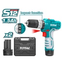 Impact Cordless 12V Drill Set, TOTAL TOOLS