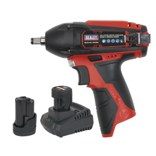 [CP1204KIT] Impact Wrench Kit 3/8"Sq Drive 12V Lithium-ion - 2 Batteries, SEALEY UK