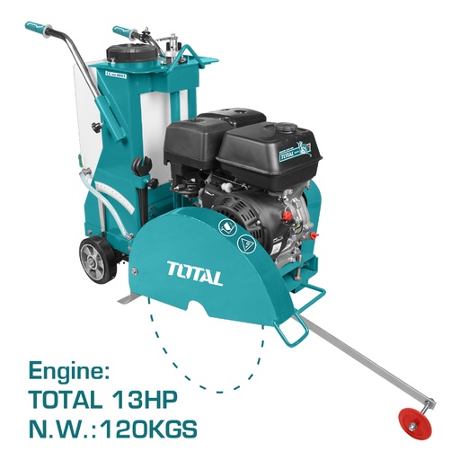 [TP1016-2] Industrial Floor Saw 13HP/9600W, Petrol, 120kgs, TOTAL TOOLS