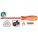 Screwdriver Insulated CR-V PH1×80, TOTAL TOOLS