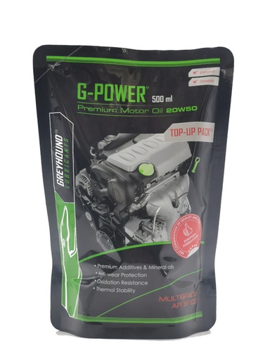 [F-GHPOW150-SCA] 0.5L Greyhound Lubricant Mineral G-Power 20w50 SF/CD Engine Oil For Petrol & Diesel engines