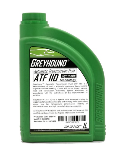 [F-GHMOT510-CBA] 1L Greyhound Lubricant G-Moto ATF3 2D Auto. Transmission Fluid