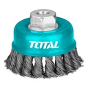 Cup Brush 125mm Wire With Nut, TOTAL TOOLS