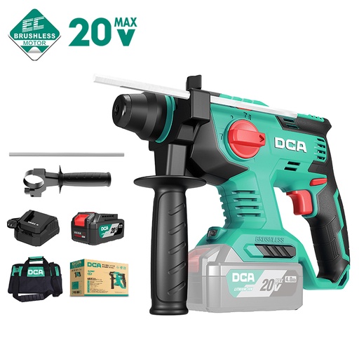 [ADZC22DM] DCA 20V Brushless Rotary Hammer 2.1J Kit With 4.0Ah*1 & Charger