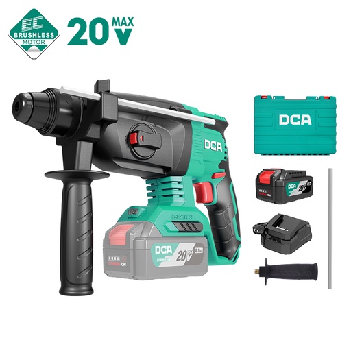 [ADZC04-24DM] DCA 20V Brushless Rotary Hammer 2.7J Kit With 4.0Ah*1 & Charger