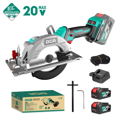 [ADMY140SEM] DCA 20V Cordless Brushless Circular Saw Kit 140mm With 4.0Ah*2 & Charger